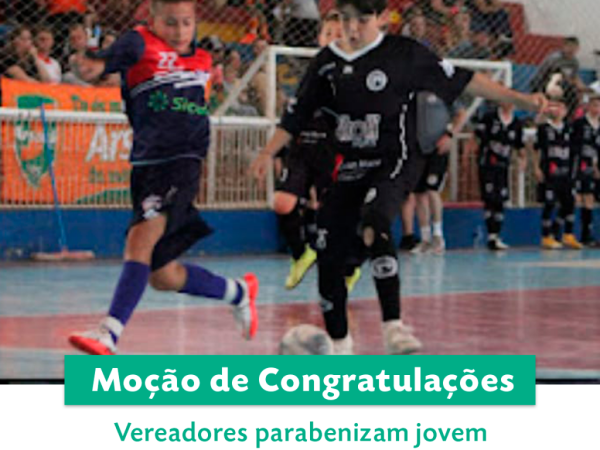 Vereadores parabenizam jovem Cainã Santin Maier pelo título da Segunda Copa Categoria de Base da cidade de Ibirubá