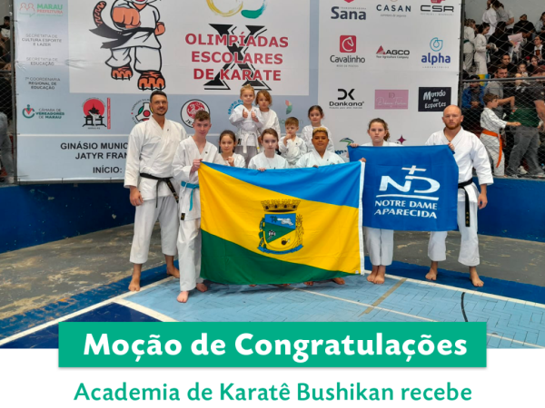 Academia de Karatê Bushikan recebe reconhecimento pela participação na X Olimpíada Escolar de Karatê