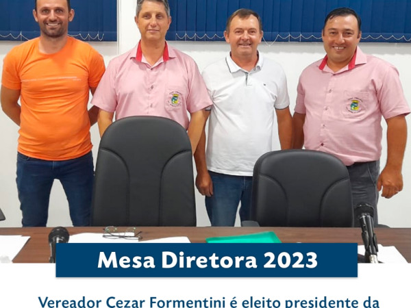 Vereador Cezar Formentini é eleito presidente da Câmara Municipal em 2023