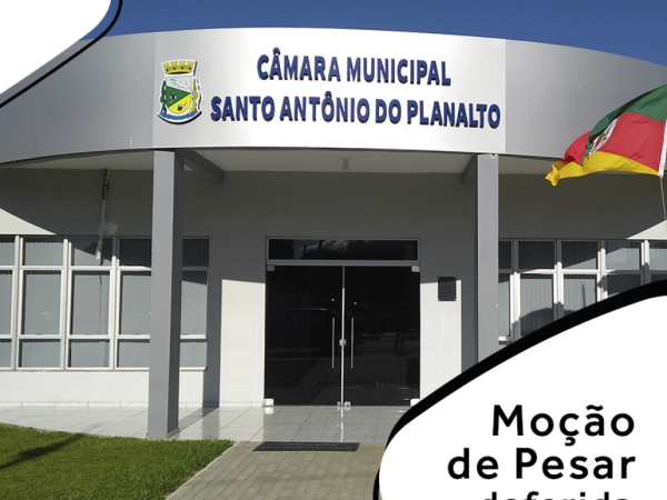 Moção de Pesar é publicada pelo Poder Legislativo