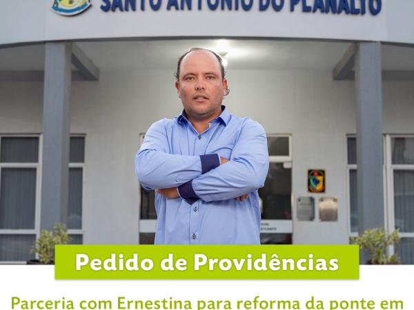 Parceria com Ernestina para reforma da ponte em Estância Nova é sugerida pelo vereador Douglas