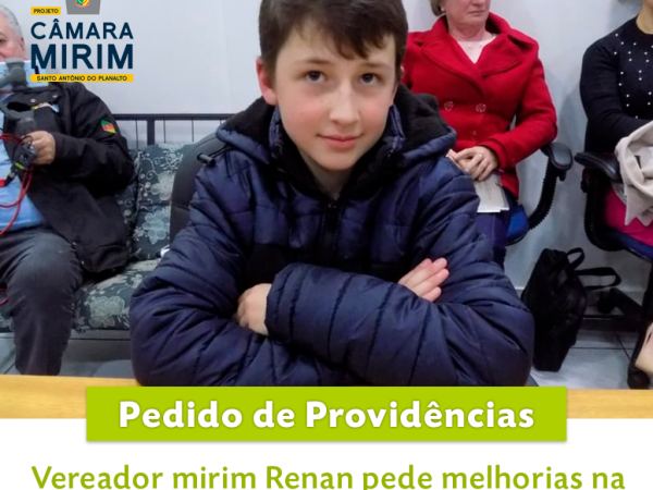 CÂMARA MIRIM: Vereador mirim Renan pede melhorias na identificação dos ônibus escolares