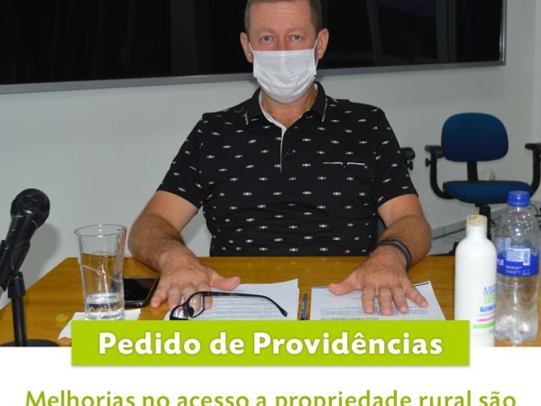 Melhorias no acesso a propriedade rural são solicitadas pelo vereador Marcos